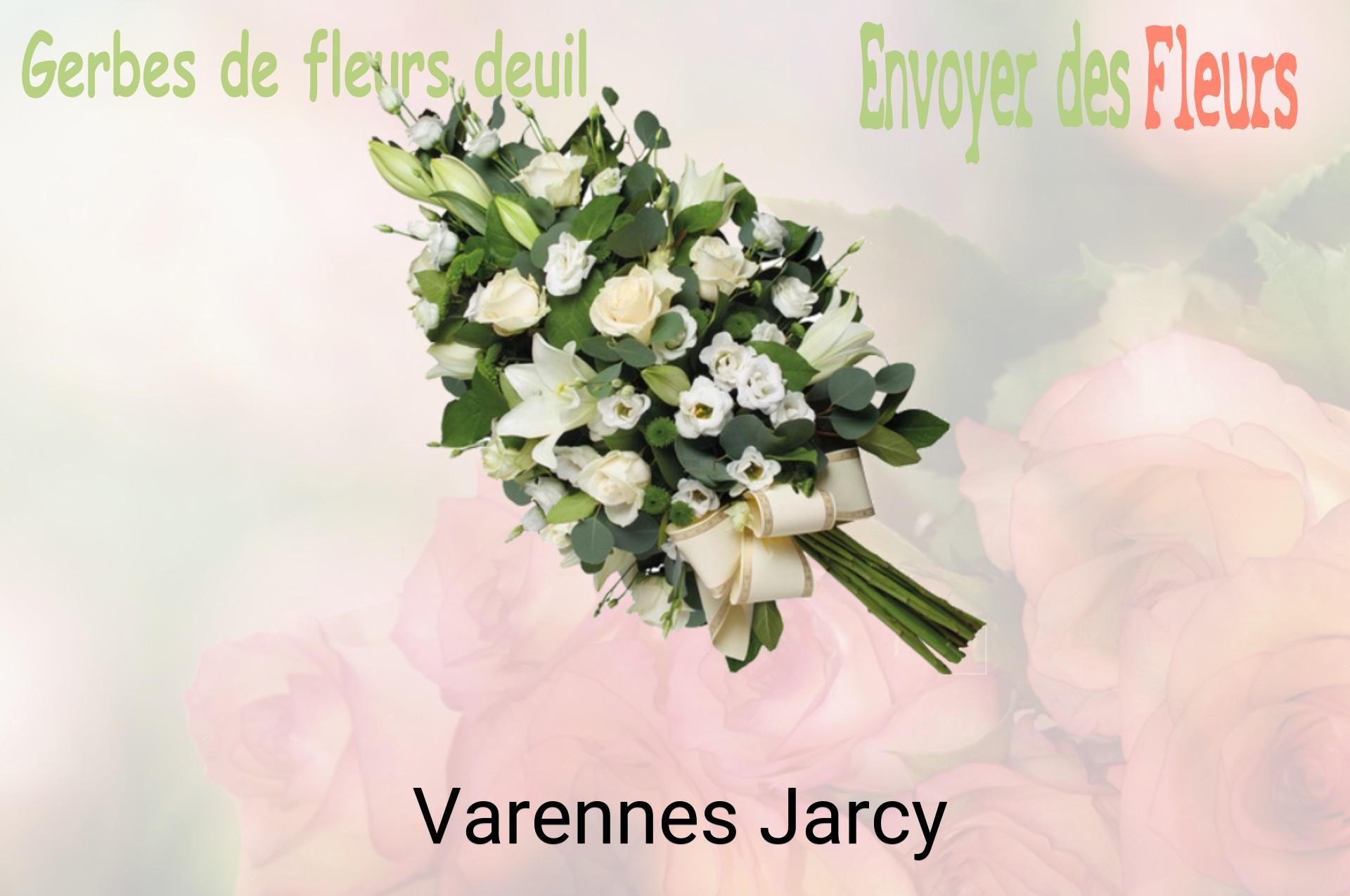 Gerbe de fleurs de deuil livrée à Varennes-Jarcy